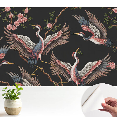 Păsări și flori pe fundalul naturii