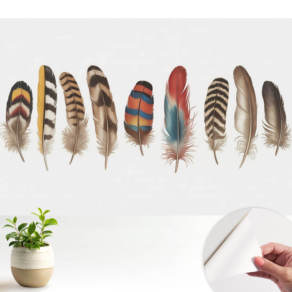 Pene colorate, model boho unic