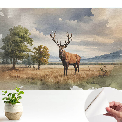 Cerbi în peisajul de toamnă