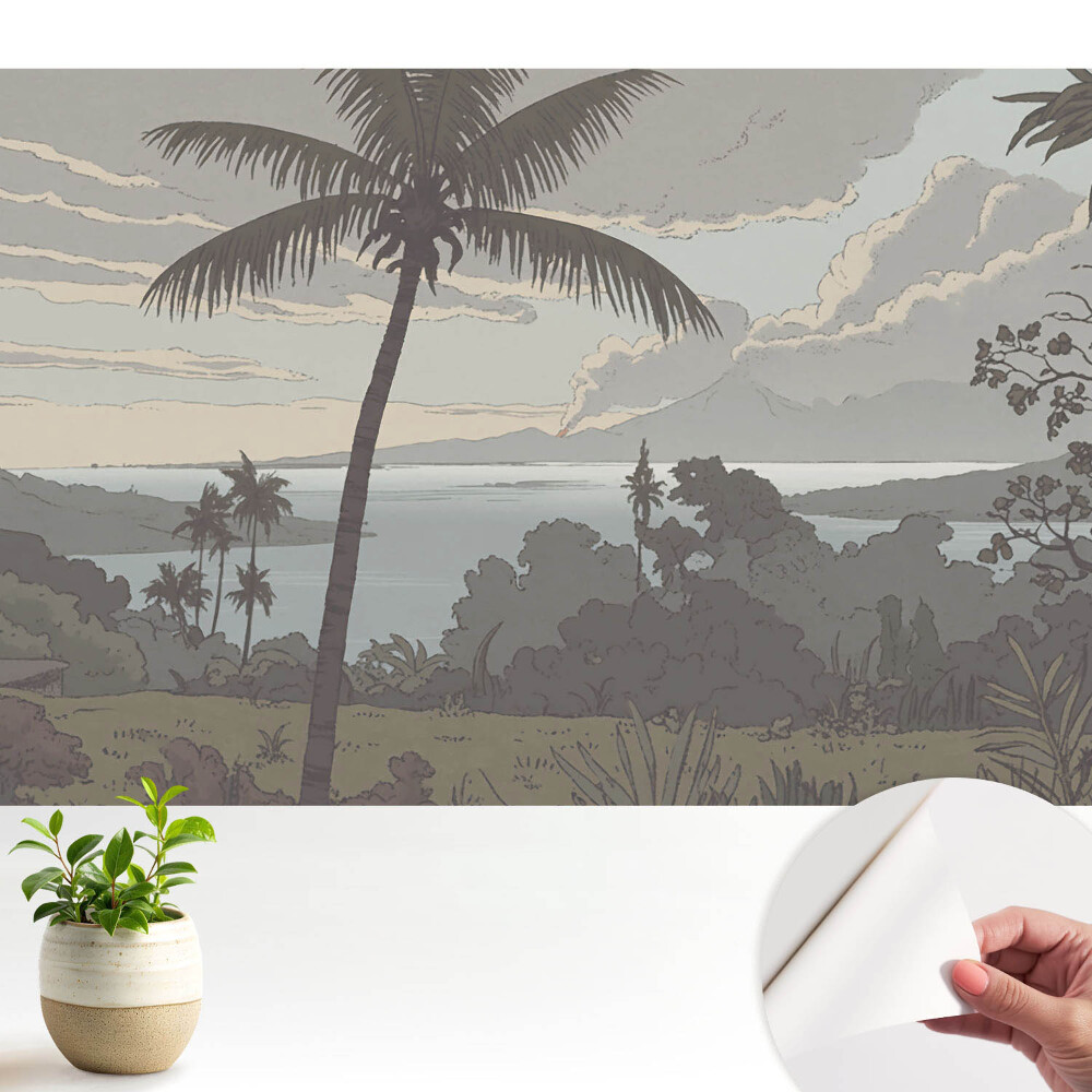 Palmieri liniștiți lângă mare