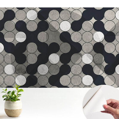 Cercuri geometrice în nuanțe contrastante