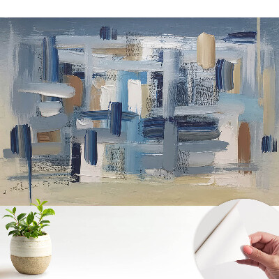 Compoziție abstractă colorată cu pensulă