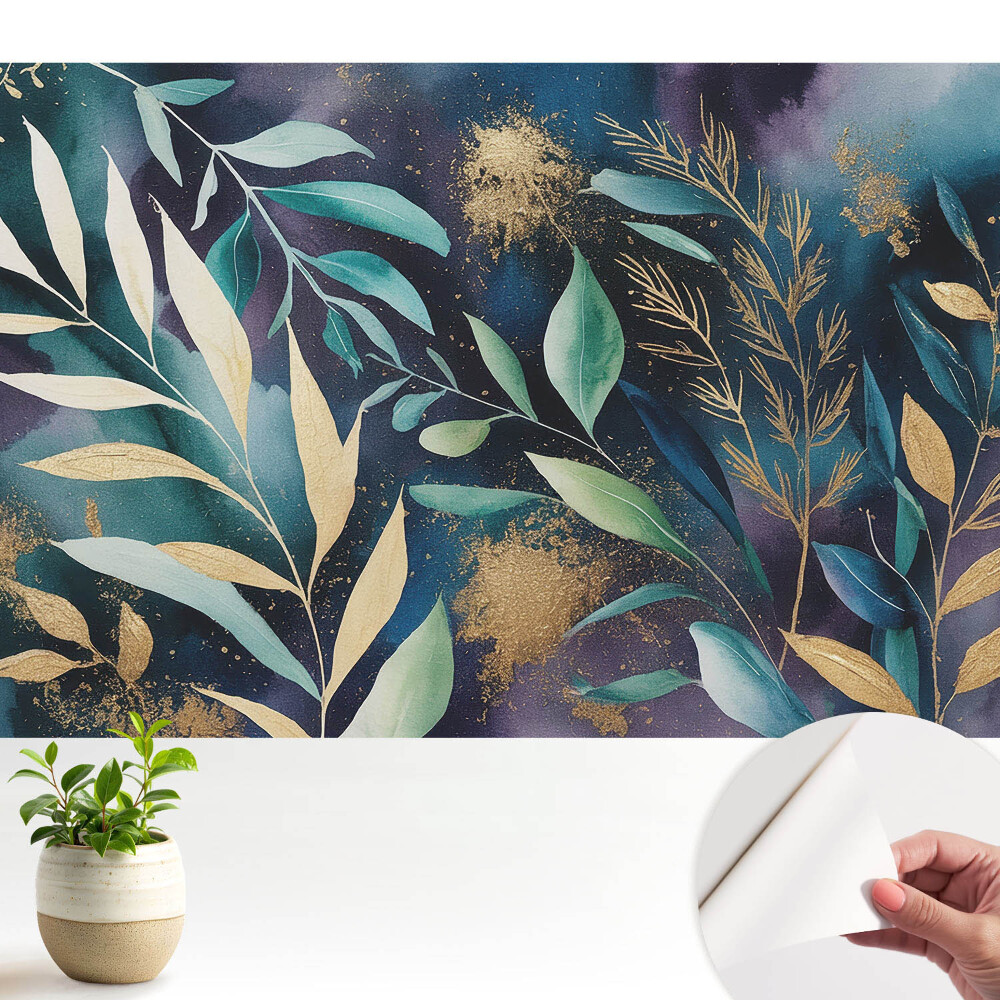 Frunze botanice pe un fundal întunecat