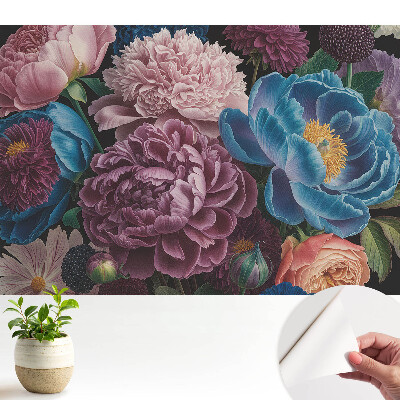 Model floral plin de culori