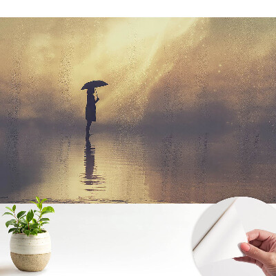 Siluetă în ploaie, strălucirea armoniei