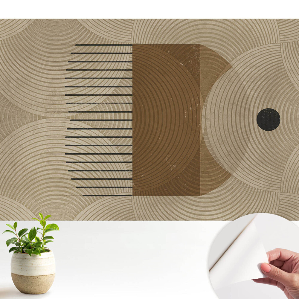 Cercuri și linii geometrice în nuanțe calde