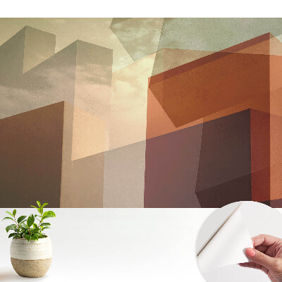 Forme geometrice pe un fundal ceresc