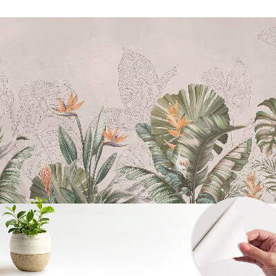 Vegetație exotică cu flori colorate