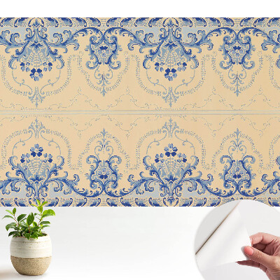 Model ornamental clasic, albastru elegant