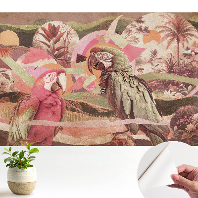 Papagali exotici și vegetație tropicală