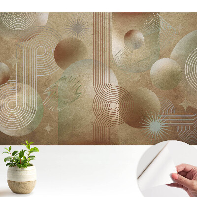 Compoziție geometrică retro abstractă