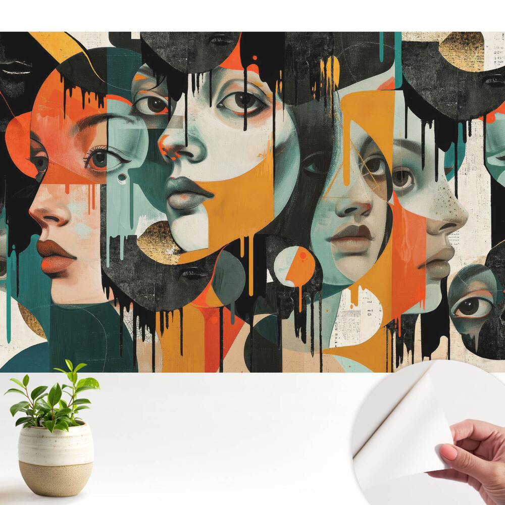 Fețe abstracte în culori intense