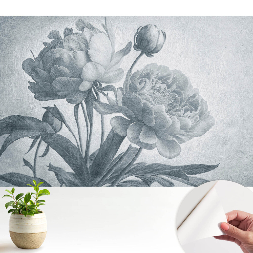 Structura elegantă a florilor delicate gri