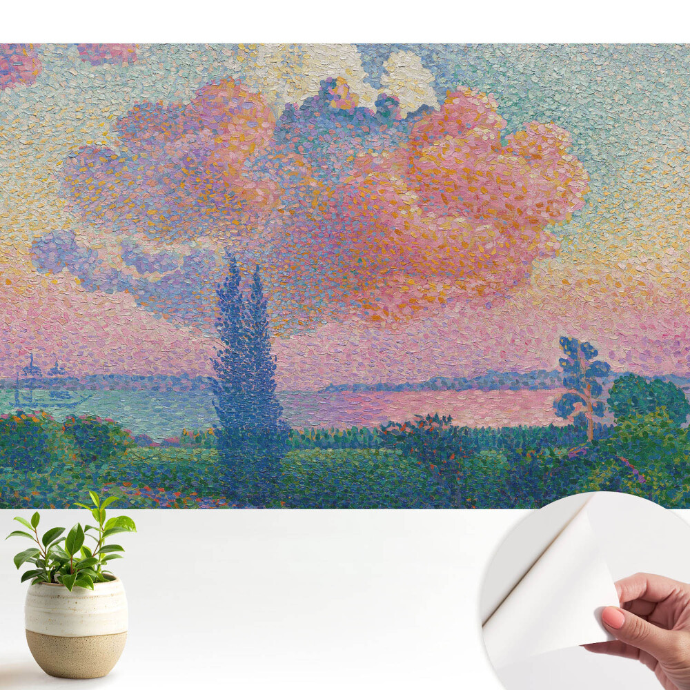 Peisaj cu nori pe un cer colorat