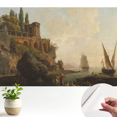 Peisaj clasic cu coastă tip pânză