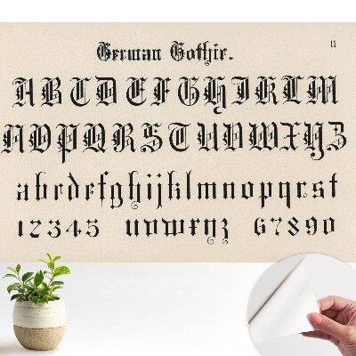 Alfabet gotic elegant și decorativ