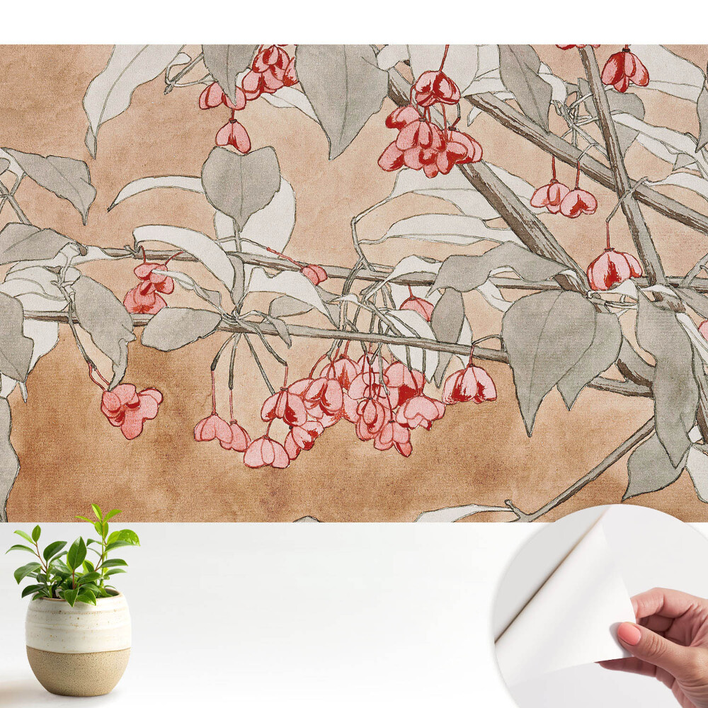 Flori și frunze delicate în culori subtile