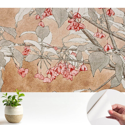 Flori și frunze delicate în culori subtile