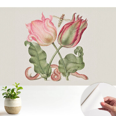 Flori și o insectă într-o compoziție nostalgică