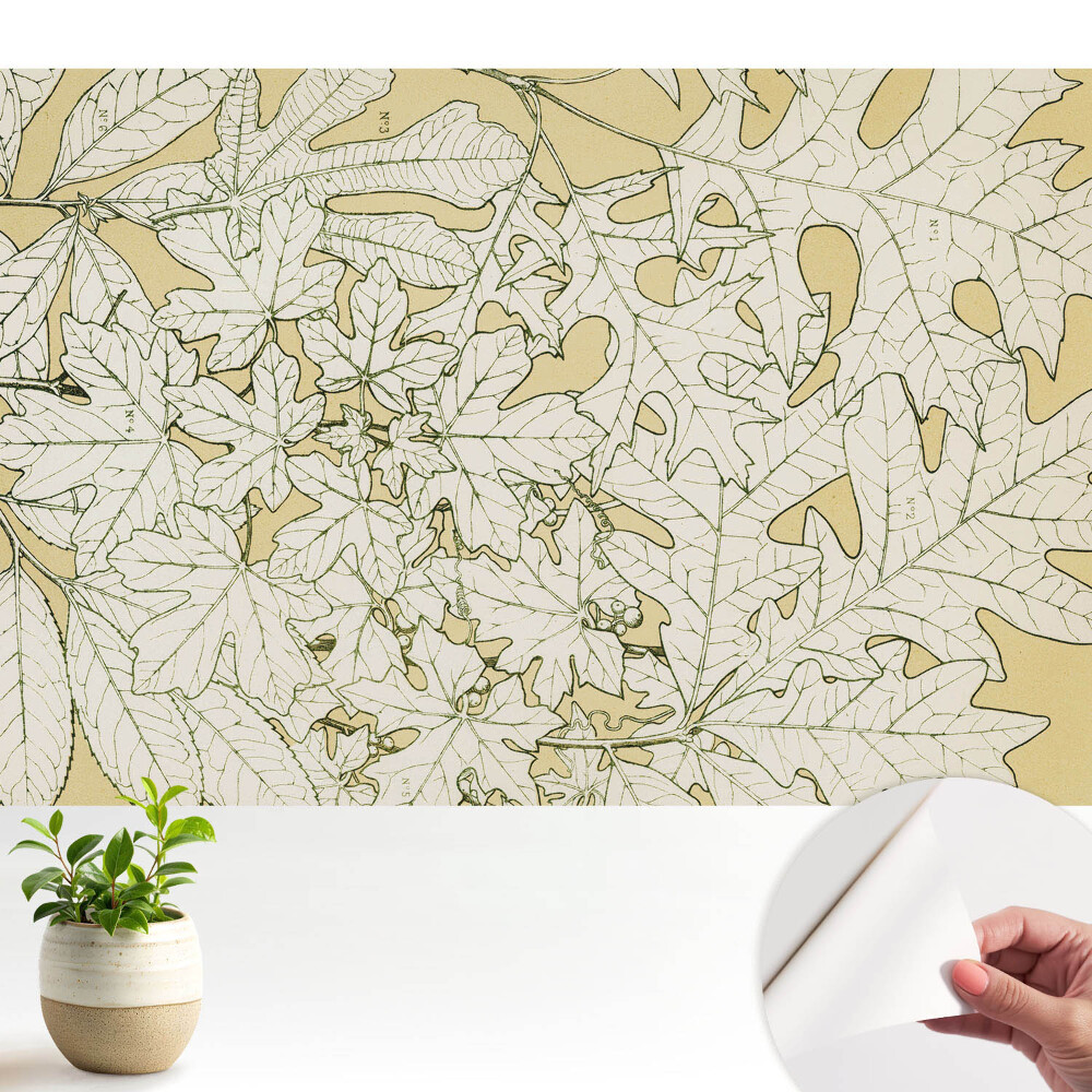 Desen botanic al frunzelor de copac