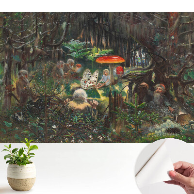 Peisaj forestier într-un stil magic