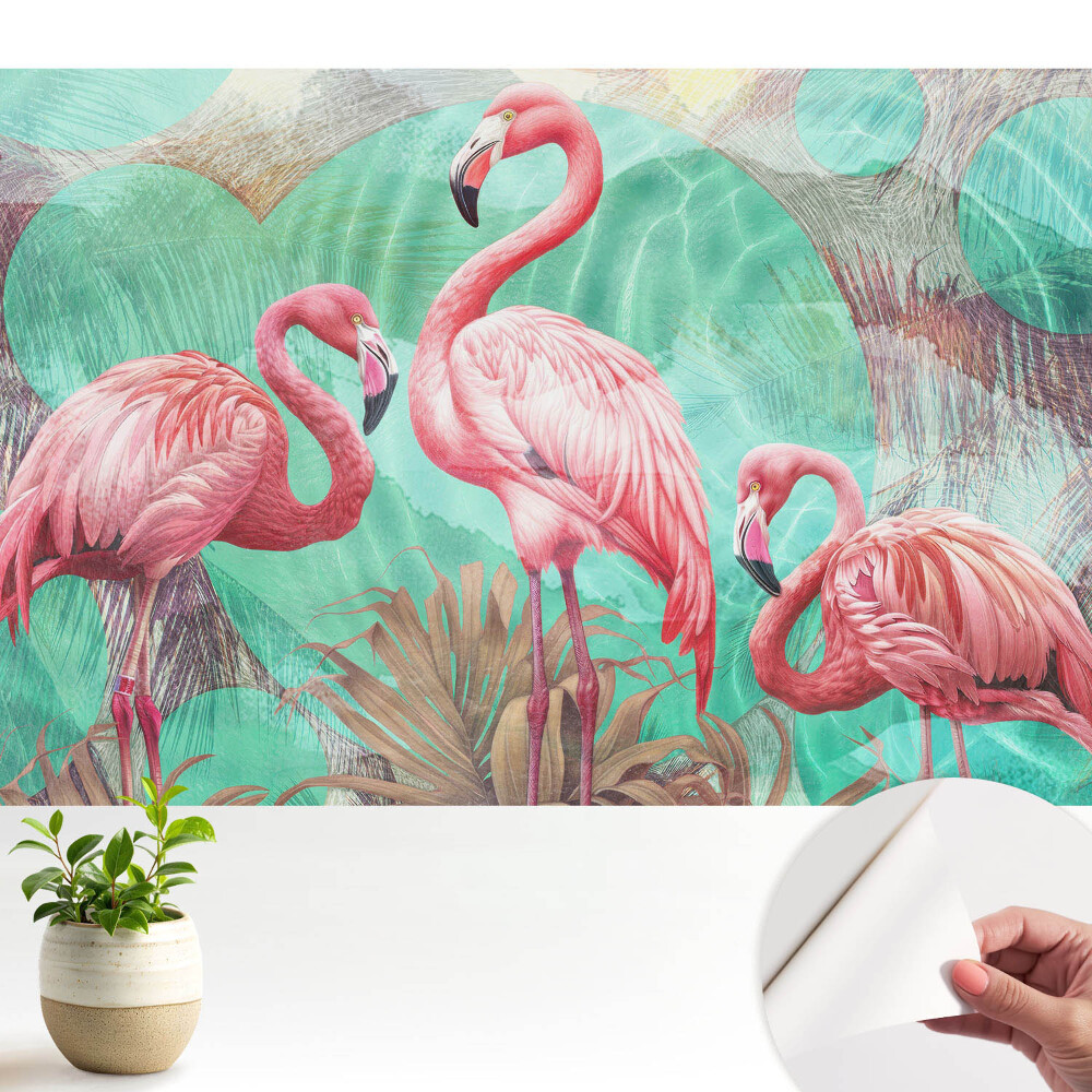 Flamingo în turcoaz