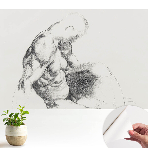 Schiță clasică elegantă a unui bărbat musculos