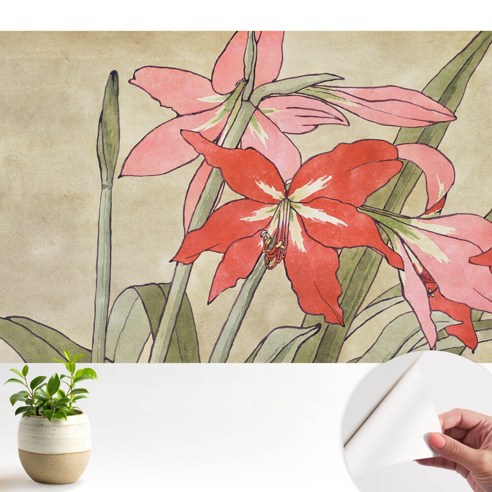 Compoziție florală retro, natură armonioasă