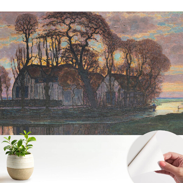 Soare apus copaci râu pace