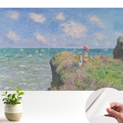 Peisaj impresionist cu stânci și mare