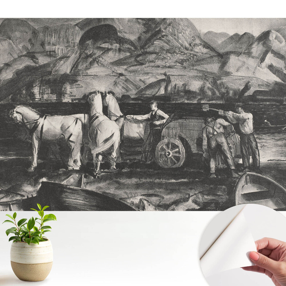 Munca la munte cu caii