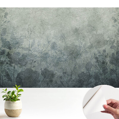 Motive florale pe fundal gri