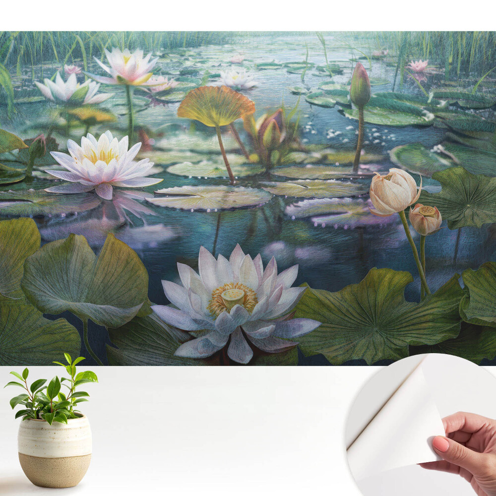 Reflexii în oglindă ale florilor de apă