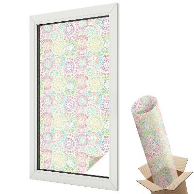 Autocolant geam termopan Mandale colorate