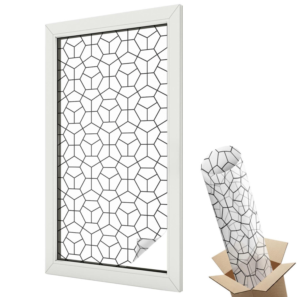 Folie pentru geam Cuburi geometrice