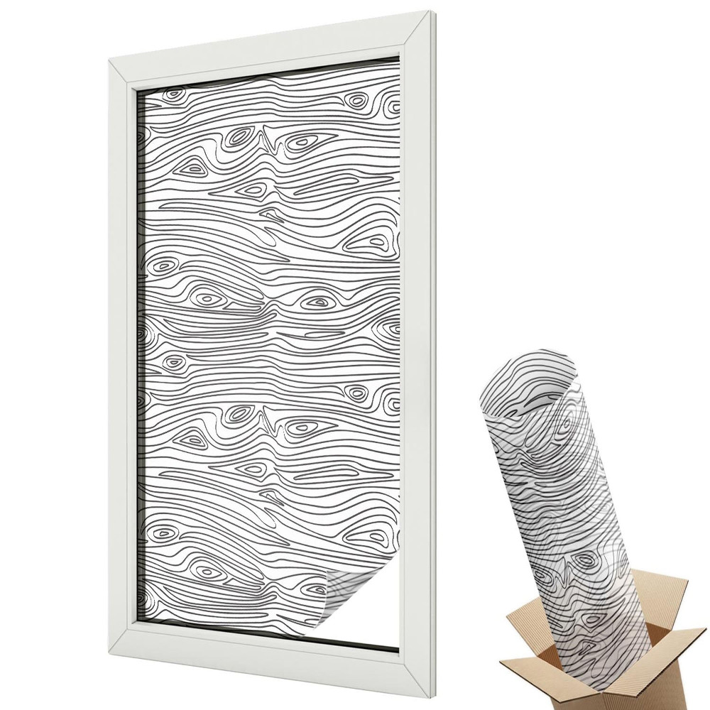 Folie pentru geam Linii de lemn