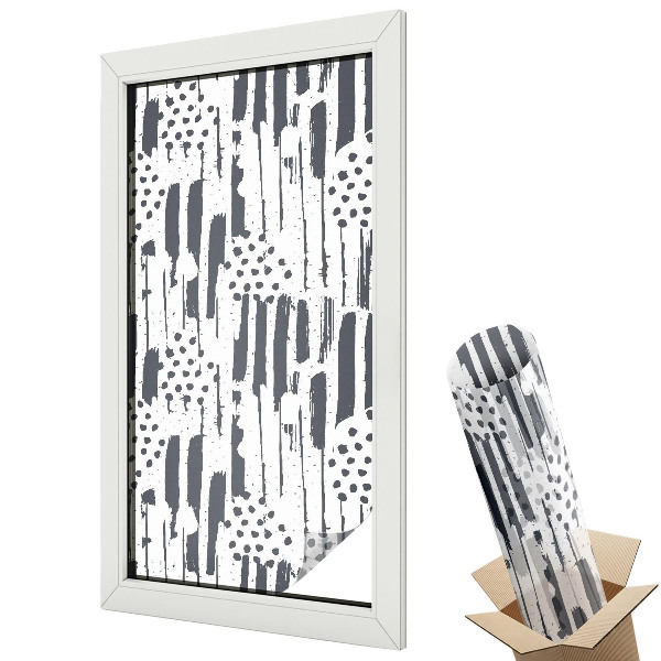 Folie pentru geam Dungi și puncte