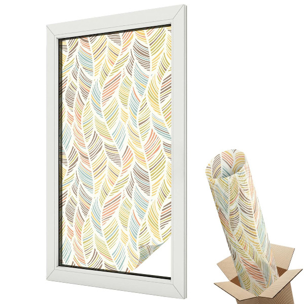 Folie pentru geamuri Pene de curcubeu