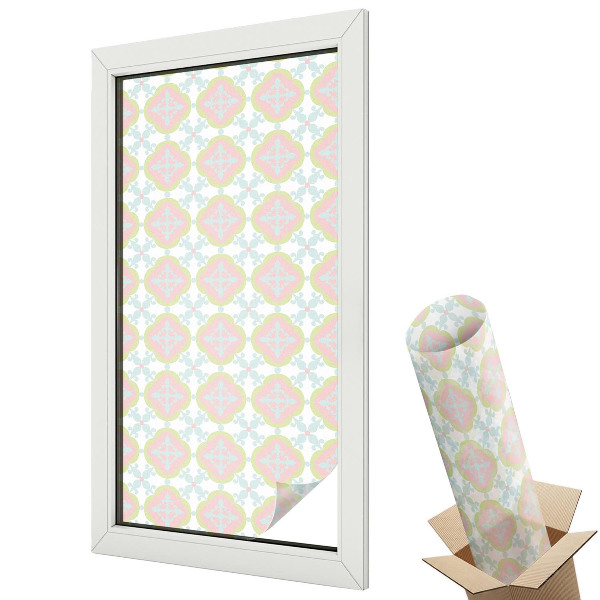 Folie geamuri protecție solară Ornament pastelat