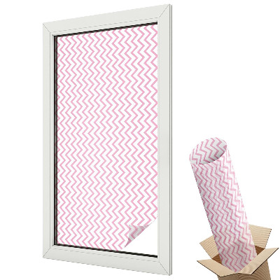 Folie pentru geamuri Zigzaguri roz