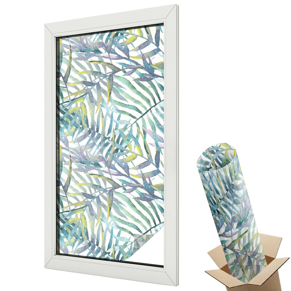 Folie pentru geam Acuarelă tropicală