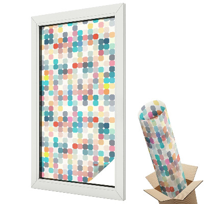 Folie pentru geam Pătrate colorate