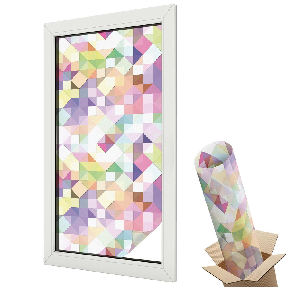 Folie geamuri protecție solară Mozaic abstract