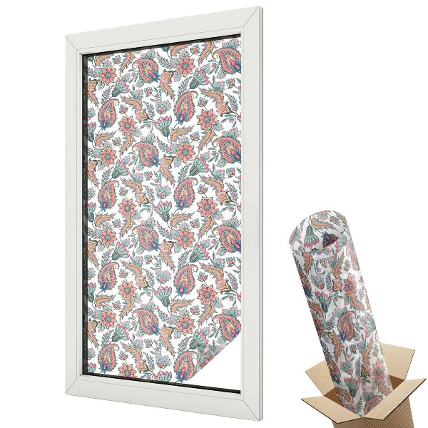 Autocolant geam termopan Eleganță florală