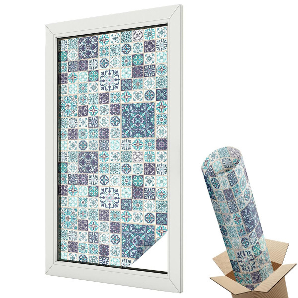 Folie pentru geam Plăci florale