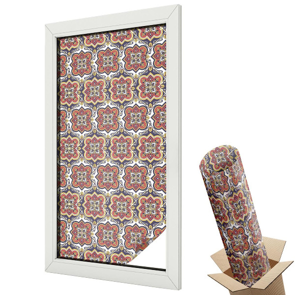 Folie geamuri protecție solară Ornament floral