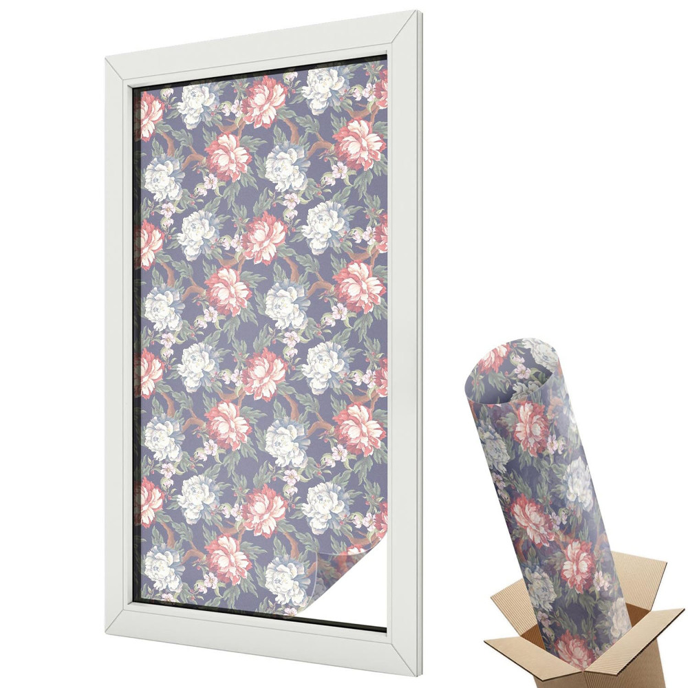 Autocolant geam termopan Eleganță florală