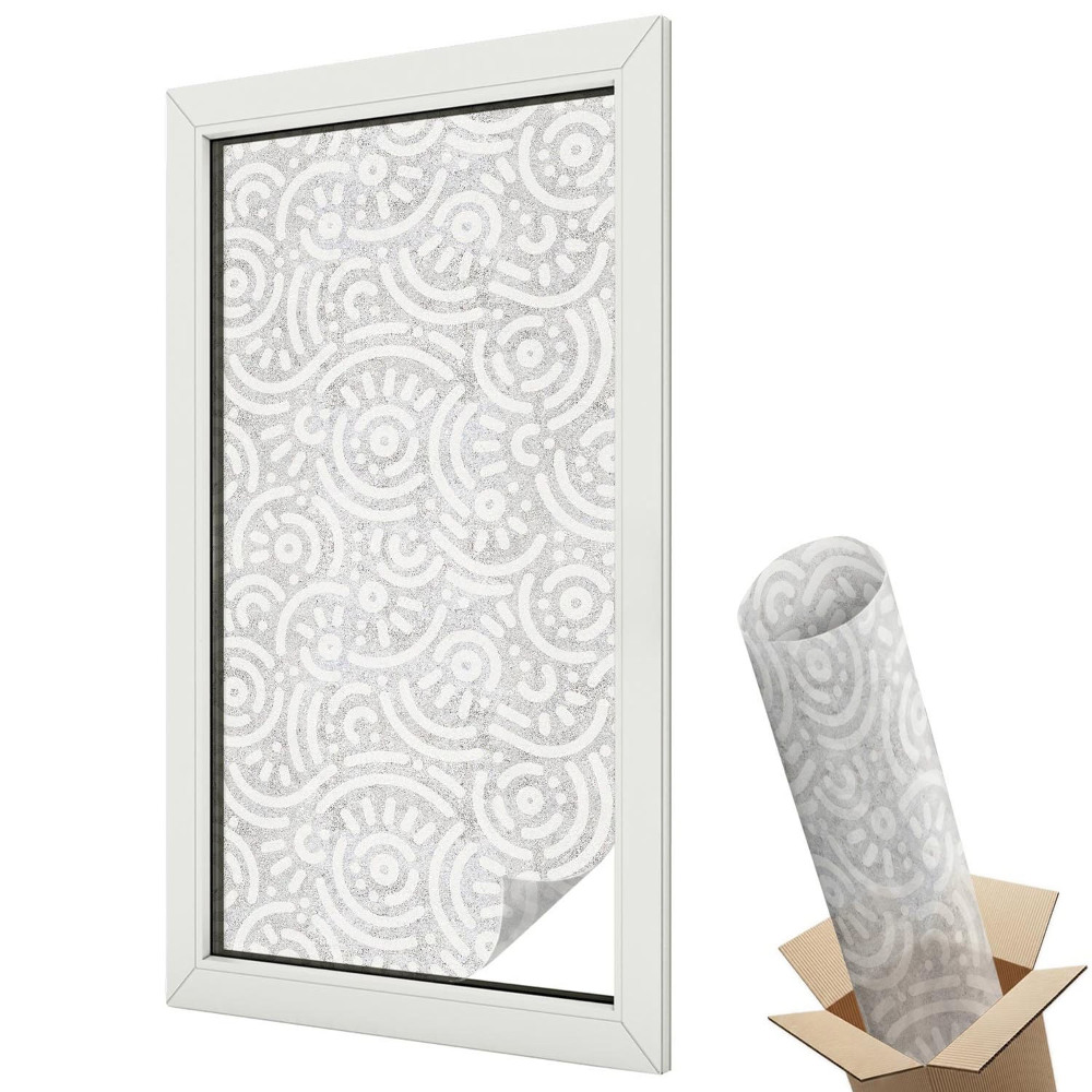 Folie geamuri protecție solară Abstracție geometrică