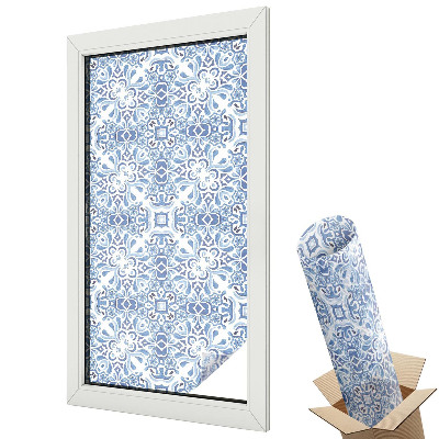 Autocolant geam termopan Plăci albastre