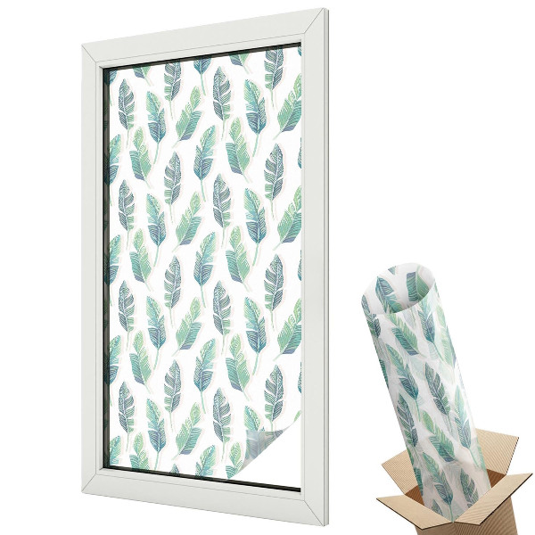 Autocolant geam termopan Frunze tropicale